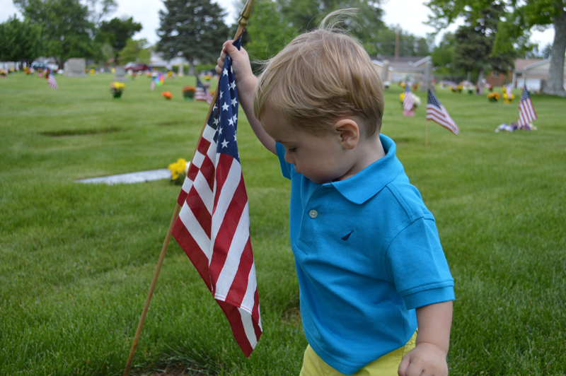 Memorial Day | Placing Flags at the Graves