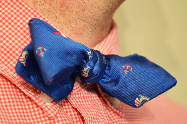 English Silk Bow Tie with Embroidered Schooners : J Crew | The Modern Dad