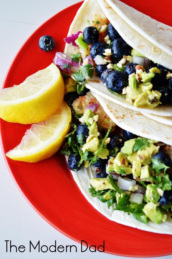 Blueberry Salsa Fish Tacos | The Modern Dad