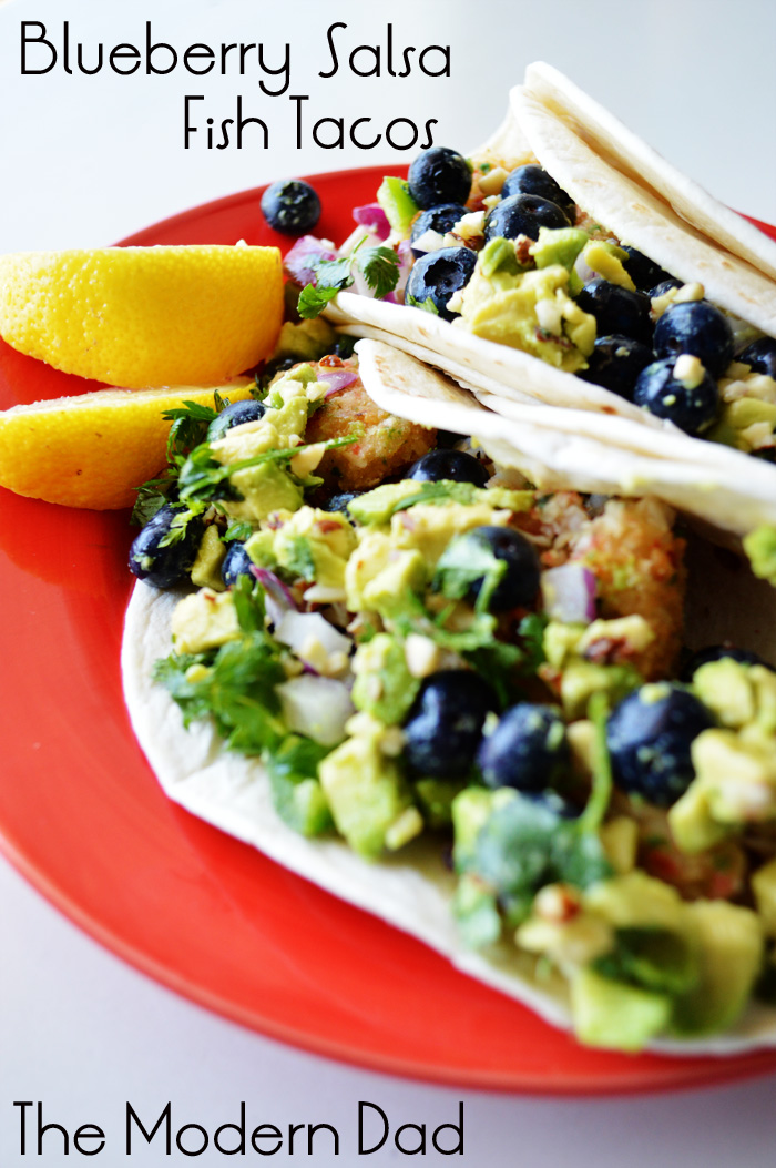 Delicious Blueberry Salsa Fish Tacos | The Modern Dad