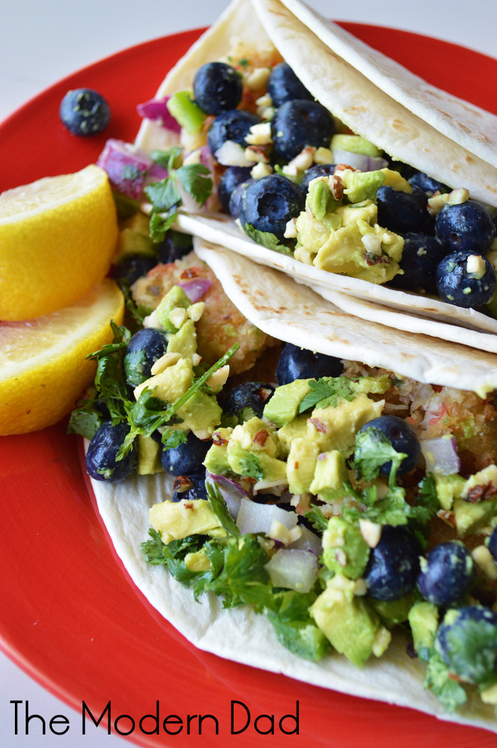 Blueberry Salsa Fish Tacos | The Modern Dad