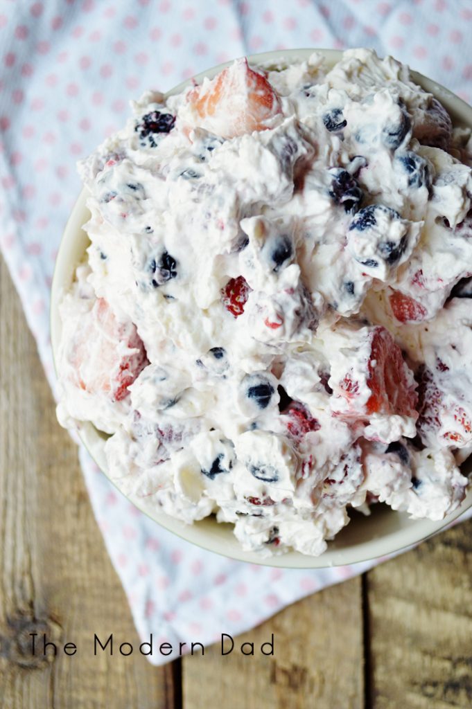 Amazing Berry Cheesecake Salad by The Modern Dad