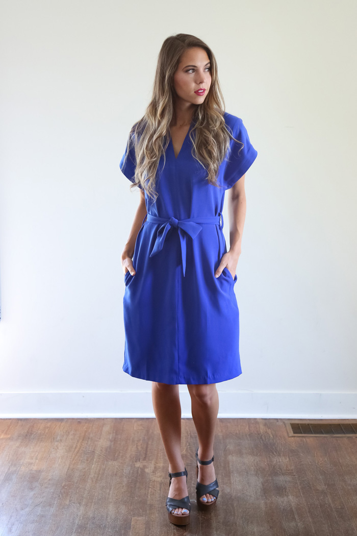THE SUMMER COBALT TIE DRESS Piper and Scoot