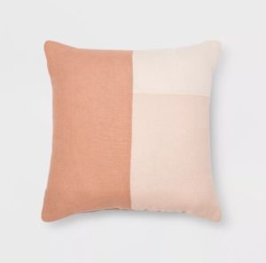 Colorblock Square Throw Pillow Pink – Project 62™