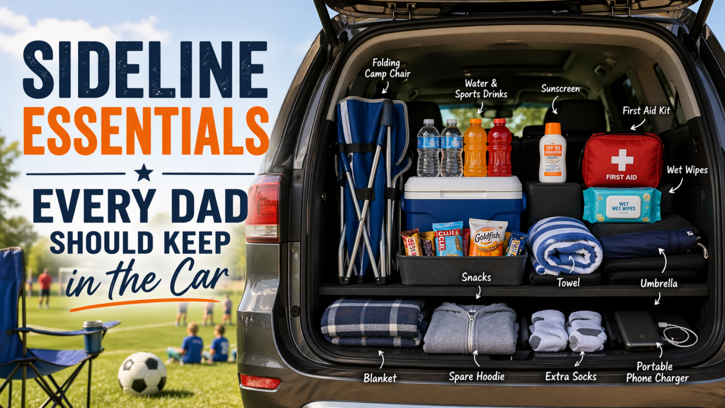 SIDELINE ESSENTIALS EVERY DAD SHOULD KEEP IN THE CAR