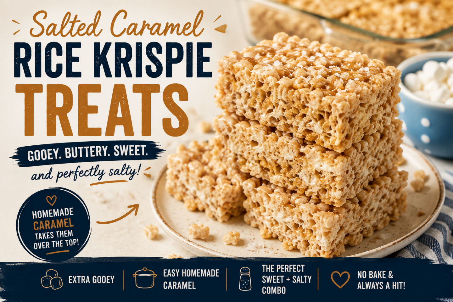 Salted Caramel Rice Krispie Treats
