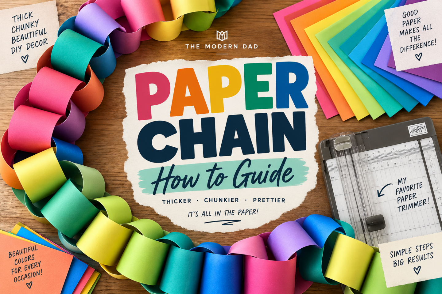 How to Make a Thick, Chunky Paper Chain: My Easy DIY Paper Chain Guide