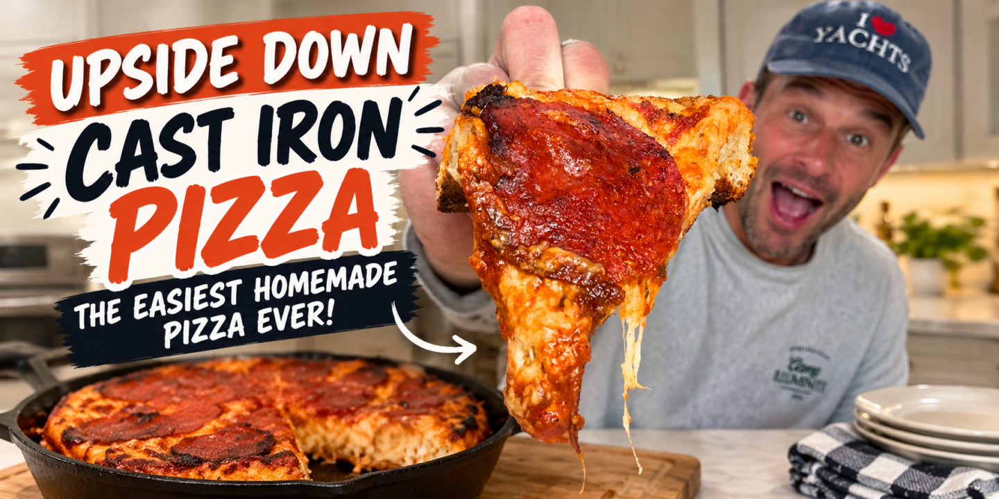 Upside Down Cast Iron Skillet Pizza: The Easiest Homemade Pizza You’ll Ever Make!